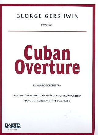Cuban Ouverture fr Klavier zu 4 Hnden Spielpartitur