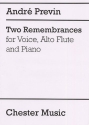 2 REMEMBRANCES FOR VOICE, ALTO FLUTE AND PIANO