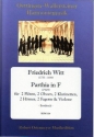 Parthia F-Dur Nr.605  fr 2 Flten, 2 Oboen, 2 Klarinetten, 2 Hrner, 2 Fagotte und Violone,  Partitur und Stimmen