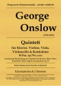 Quintett B-Dur op.79bis fr Klavier, Violine, Viola, Violoncello und Kontraba Partitur und Stimmen