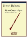 Solo de concours op.10 for clarinet and piano