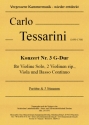 Konzert Nr.3 G-Dur fr Violine Solo, 2 Violinen rip., Viola, Violoncello/Bass und Bc Partitur und 5 Stimmen