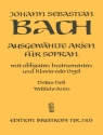 Ausgewhlte Arien Band 3 fr Sopran mit obligaten Instrumenten und Klavier (Orgel)