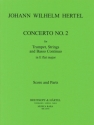 Konzert Es-Dur Nr.2 fr Trompete und Streicher Partitur und Stimmen