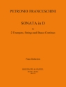 Sonate D-Dur fr 2 Trompeten, Streicher und Bc fr 2 Trompeten und Klavier