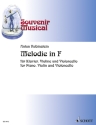 Melodie in F op. 3/1 Heft 7 fr Klaviertrio Partitur und Stimmen