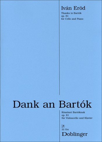 Dank an Bartok op.81 fr Violoncello und Klavier