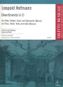 Divertimento D-Dur fr Flte, Violine, Viola und Violoncello (Kontrabass) Partitur und Stimmen