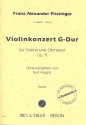 Konzert G-Dur op.9 fr Violine und Orchester Partitur