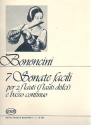 7 Sonate facili for 2 flutes (recorders) and Bc score and parts