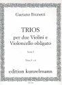 Trios Serie 1 Band 3 (Nr.5-6) fr 2 Violinen und Violoncello Partitur und Stimmen