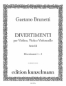 Divertimenti Serie 3 Band 1 (Nr.1-3) fr Violine, Viola und Violoncello Partitur und Stimmen