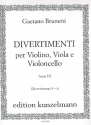 Divertimenti Serie 3 Band 2 (Nr.4-6) fr Violine, Viola und Violoncello Partitur und Stimmen