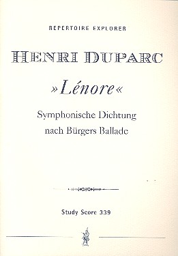 Lenore Sinfonische Dichtung nach Brgers Ballade fr Orchester Studienpartitur