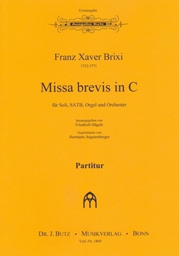 Missa brevis C-Dur fr Soli, gem Chor und Orchester Partitur