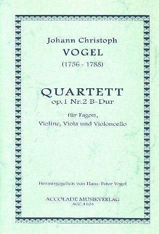 Quartett B-Dur op.1,2 fr Fagott und Streichtrio Partitur und Stimmen