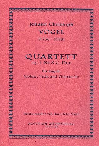 Quartett C-Dur op.1,3 fr Fagott und Streichtrio Partitur und Stimmen