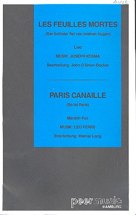 Les feuilles mortes und Paris Canaille: fr Salonorchester