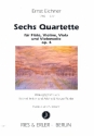 6 Quartette op. 4 fr Flte, Violine, Viola und Violoncello Partitur und Stimmen