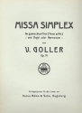 Missa simplex op.91  fr gem Chor und Orgel (Harmonium) (Tenor ad lib) Partitur