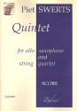 Quintet for alto saxophone and string quartet score and parts