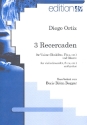 3 Recercaden fr Violine (Melodieinstrument in C) und Gitarre Partitur und Stimmen