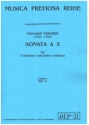 Sonata  5 fr 3 Violinen, 2 Violen und Basso Continuo Partitur und Stimmen