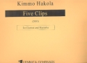 5 Clips for clarinet and marimba full score
