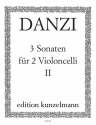 3 Sonaten op.1,2 fr 2 Violoncelli Stimmen