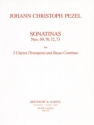 Sonatinen Nr.69, 70, 72 und 73 fr 2 Clarinen (Trompeten) und Bc Partitur mit Stimmen