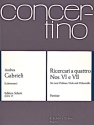 Ricercari a quattro fr Streichquartett oder Streichorchester Partitur