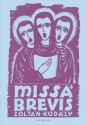 Missa Brevis fr Soli (SATB), gemischter Chor (SATB) und Orchester (Orgel) Orgelauszug