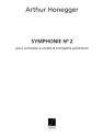 Symphonie no.2  pour cordes et trompette ad lib partition d'orchestre