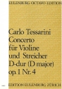 Konzert D-Dur op.1,4 fr Violine und Streicher Partitur