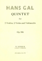 Quintett fr 2 Violinen, 2 Violen und Violoncello Studienpartitur