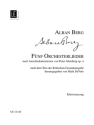 5 Lieder nach Ansichtskartentexten von Peter Altenberg op.4 fr Gesang (mittel) und Klavier (dt/en)