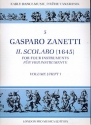 Il scolaro (1645) vol.1 for 4 instruments score