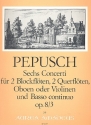 Concerto op.8,3 fr 2 Blockflten (Flte, Oboe, Violine), 2 Oboen (Flten, Violinen) und Bc,    Partitur und Stimmen