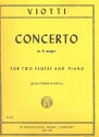Concerto A major for 2 flutes and orchestra for 2 flutes and piano
