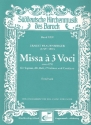 Missa a tre voci fr Sopran, Alt, Ba, 2 Violinen und Bc Partitur