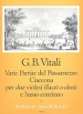 Varie partite del passamezzo op.7,1 ciaccona op.7,3 per 2 violini (fl, ob) e bc,  parti