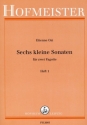 6 kleine Sonaten Band 1 (Nr.1-3) fr 2 Fagotte