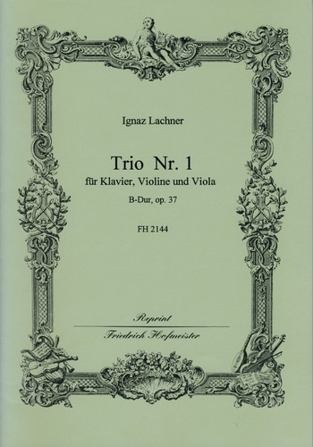 Trio B-Dur op.37,1 fr Klavier, Violine, Viola Partitur und Stimmen