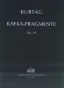 Kafka-Fragmente op.24 fr Sopran und Violine