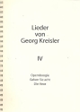 Lieder von Georg Kreisler Band 4 fr Gesang und Klavier