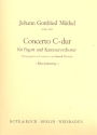 Concerto C-Dur fr Fagott und Orchester Klavierauszug fr Fagott und Klavier