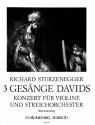 3 Gesnge Davids (Konzert) fr Violine und Streichorchester Klavierauszug