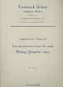 2 Movements from the early String Quartet (1888) score and parts