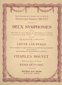 2 symphonies pour dessus de viole (violin/flute) basse et clavecin (piano) partition e parties