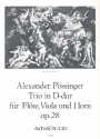 Trio D-Dur op.28 fr Flte, Viola und Horn Partitur und Stimmen